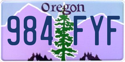 OR license plate 984FYF