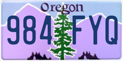 OR license plate 984FYQ