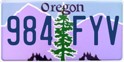 OR license plate 984FYV