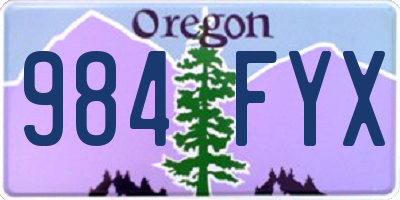 OR license plate 984FYX