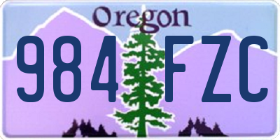 OR license plate 984FZC