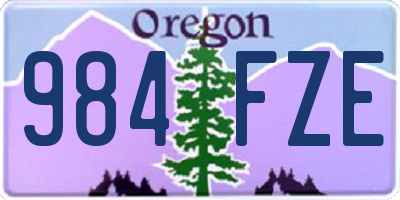 OR license plate 984FZE