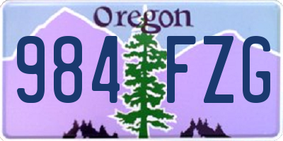 OR license plate 984FZG