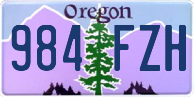OR license plate 984FZH