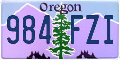 OR license plate 984FZI