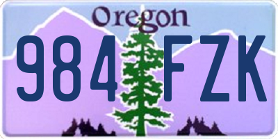 OR license plate 984FZK