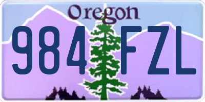 OR license plate 984FZL