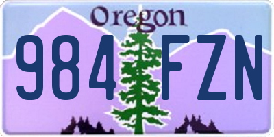 OR license plate 984FZN