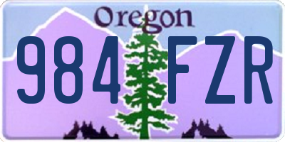 OR license plate 984FZR