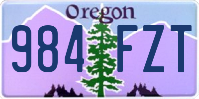 OR license plate 984FZT