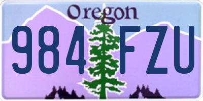 OR license plate 984FZU