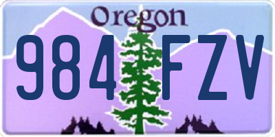 OR license plate 984FZV