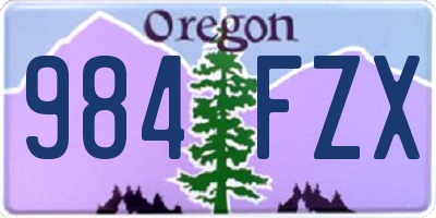 OR license plate 984FZX