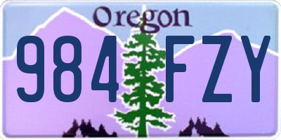 OR license plate 984FZY