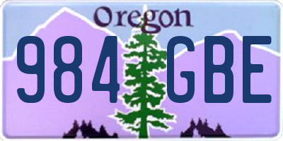 OR license plate 984GBE