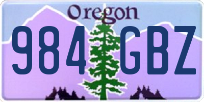 OR license plate 984GBZ