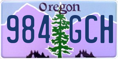 OR license plate 984GCH