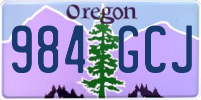 OR license plate 984GCJ