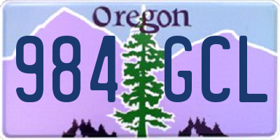 OR license plate 984GCL