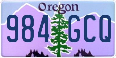 OR license plate 984GCQ