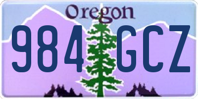 OR license plate 984GCZ