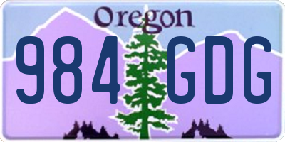 OR license plate 984GDG
