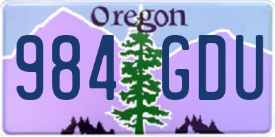 OR license plate 984GDU
