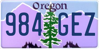 OR license plate 984GEZ
