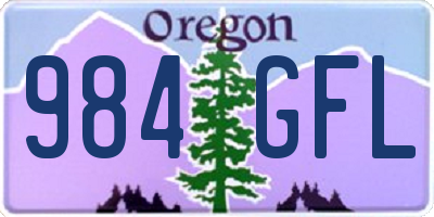 OR license plate 984GFL