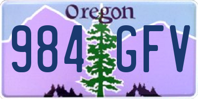 OR license plate 984GFV