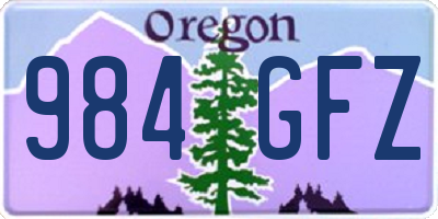 OR license plate 984GFZ
