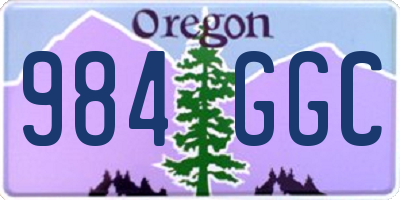 OR license plate 984GGC