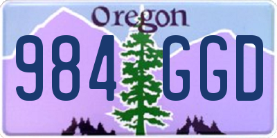 OR license plate 984GGD