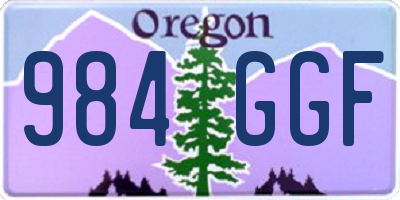 OR license plate 984GGF