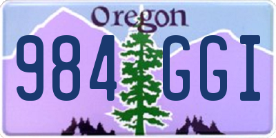 OR license plate 984GGI