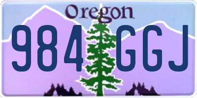 OR license plate 984GGJ
