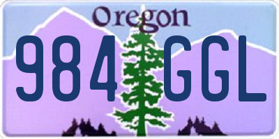 OR license plate 984GGL