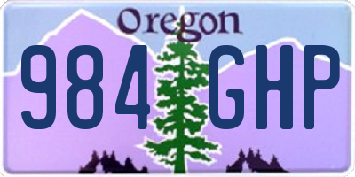 OR license plate 984GHP