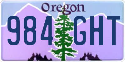 OR license plate 984GHT