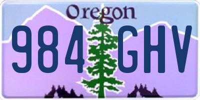 OR license plate 984GHV