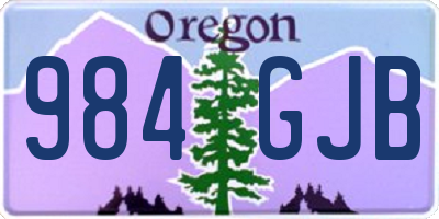 OR license plate 984GJB