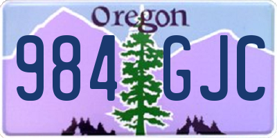 OR license plate 984GJC