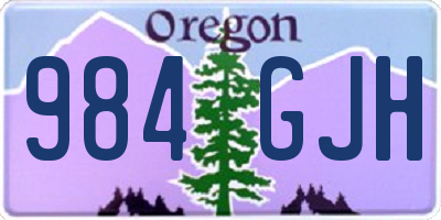 OR license plate 984GJH