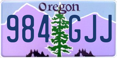 OR license plate 984GJJ