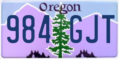 OR license plate 984GJT