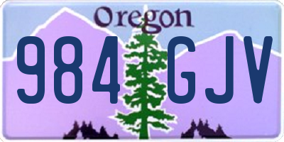 OR license plate 984GJV