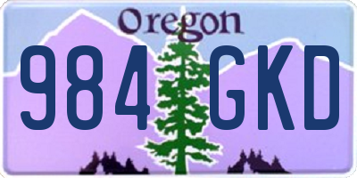 OR license plate 984GKD