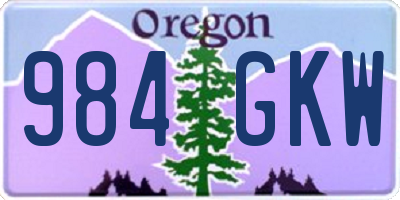 OR license plate 984GKW