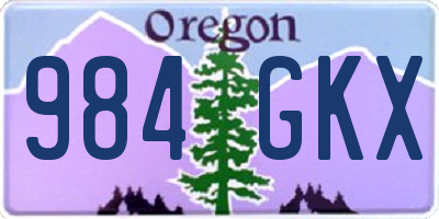 OR license plate 984GKX