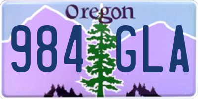 OR license plate 984GLA